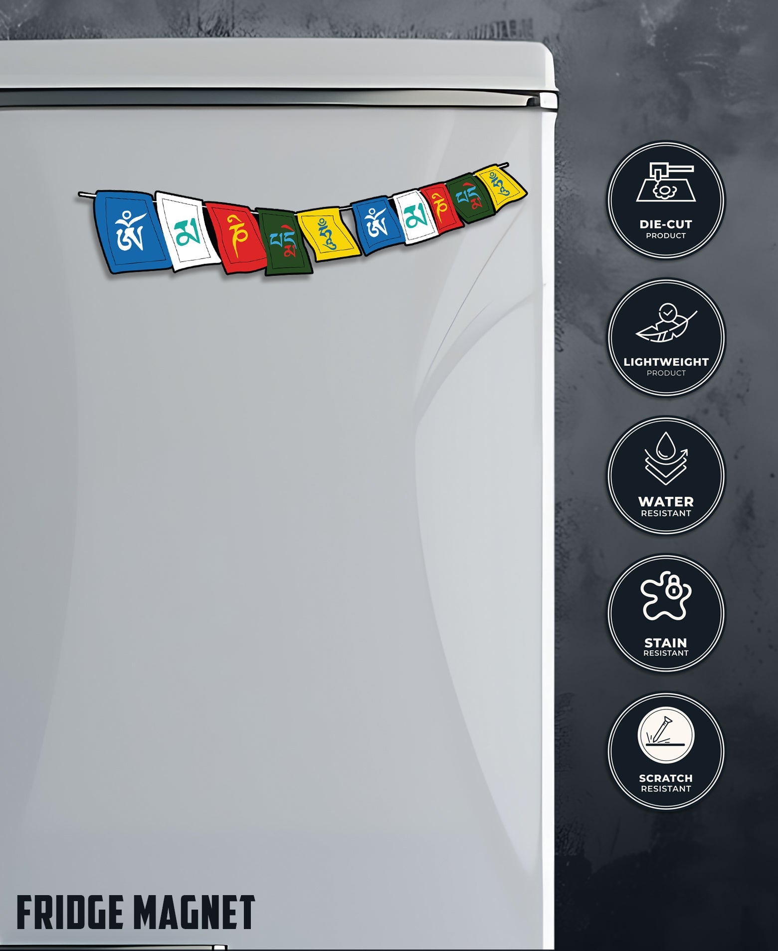 Ladakh Prayer Flag Fridge Magnet