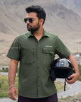 Adventure Half Sleeve Shirt Olive Green