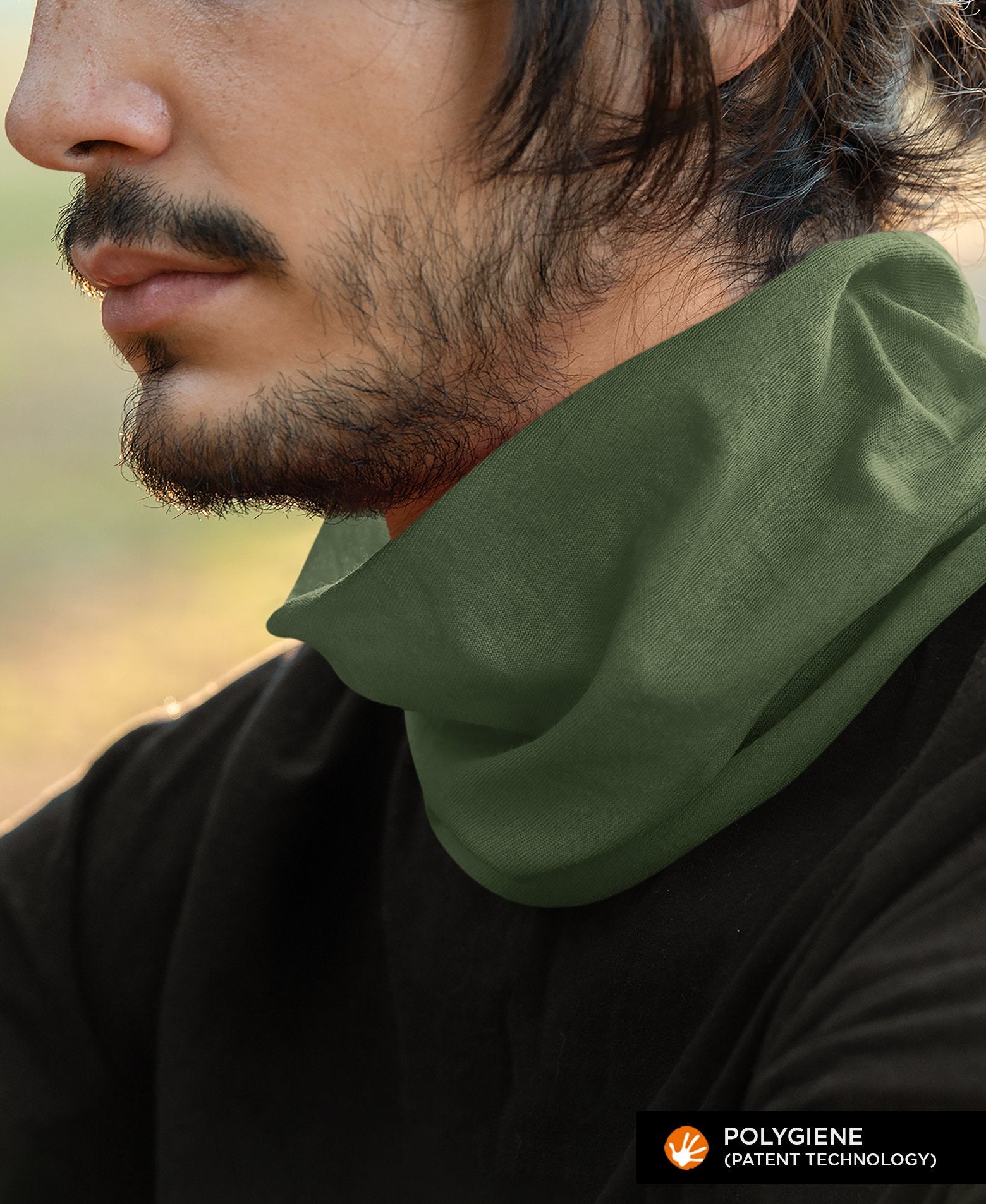 Midnight Black Bandana and Olive Quest Bandana