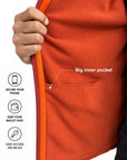 Wander fleece jacket - Campfire orange