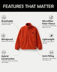 Wander fleece jacket - Campfire orange