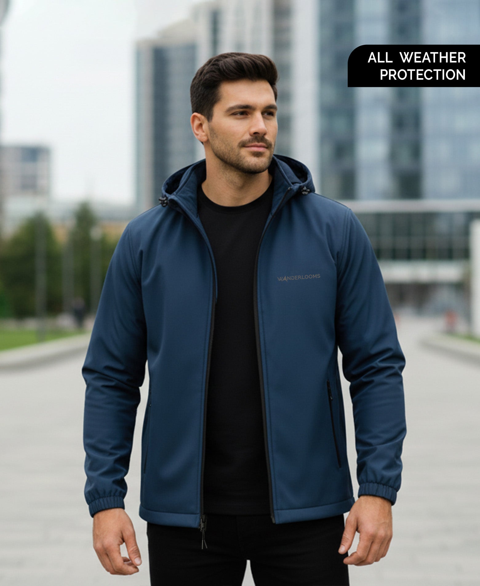 Odyssey Windcheater -Storm Blue – WANDERLOOMS