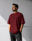 Wander Oversized T-Shirt (Maroon)