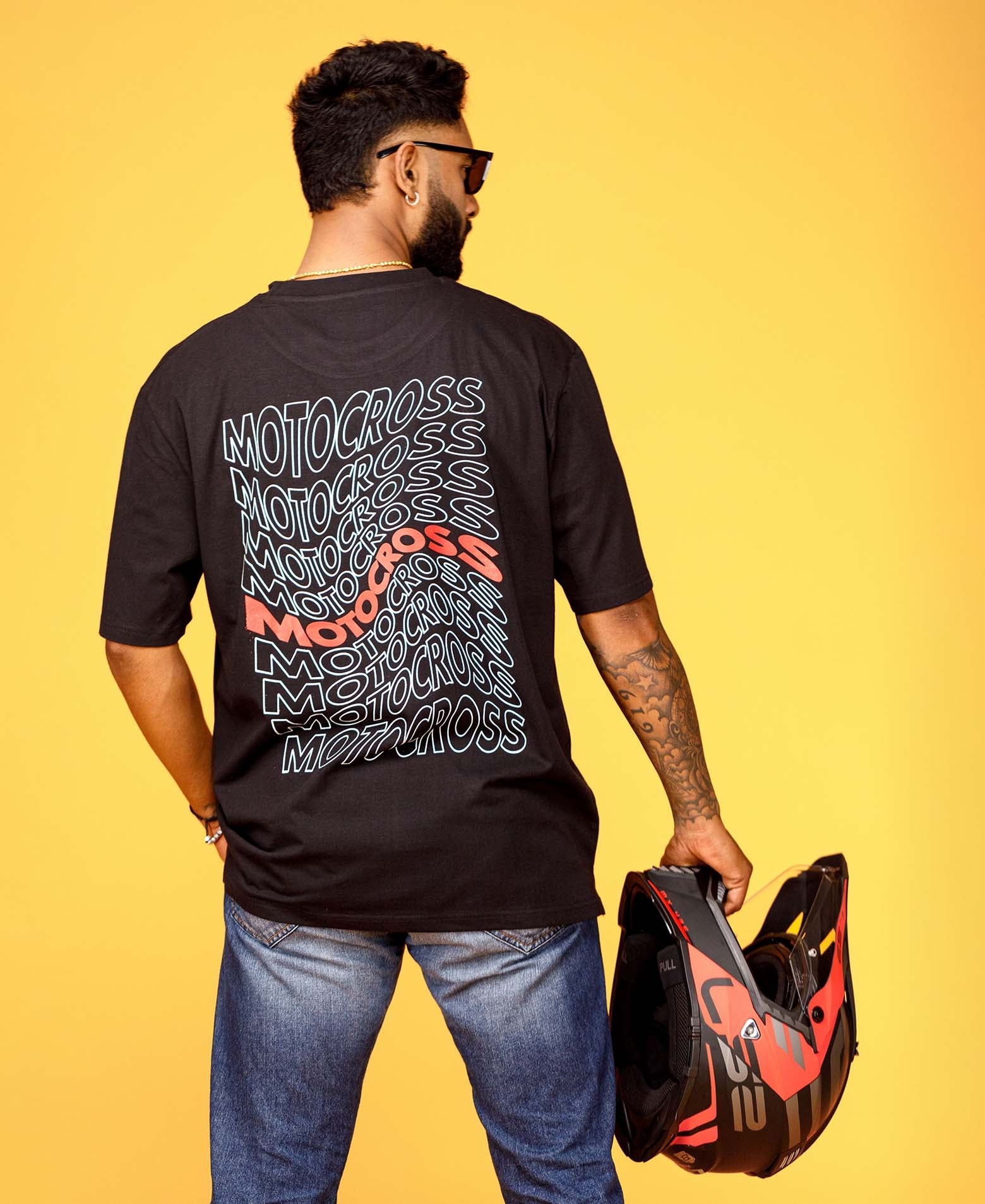 Motocross Glow In The Dark Oversized T-Shirt