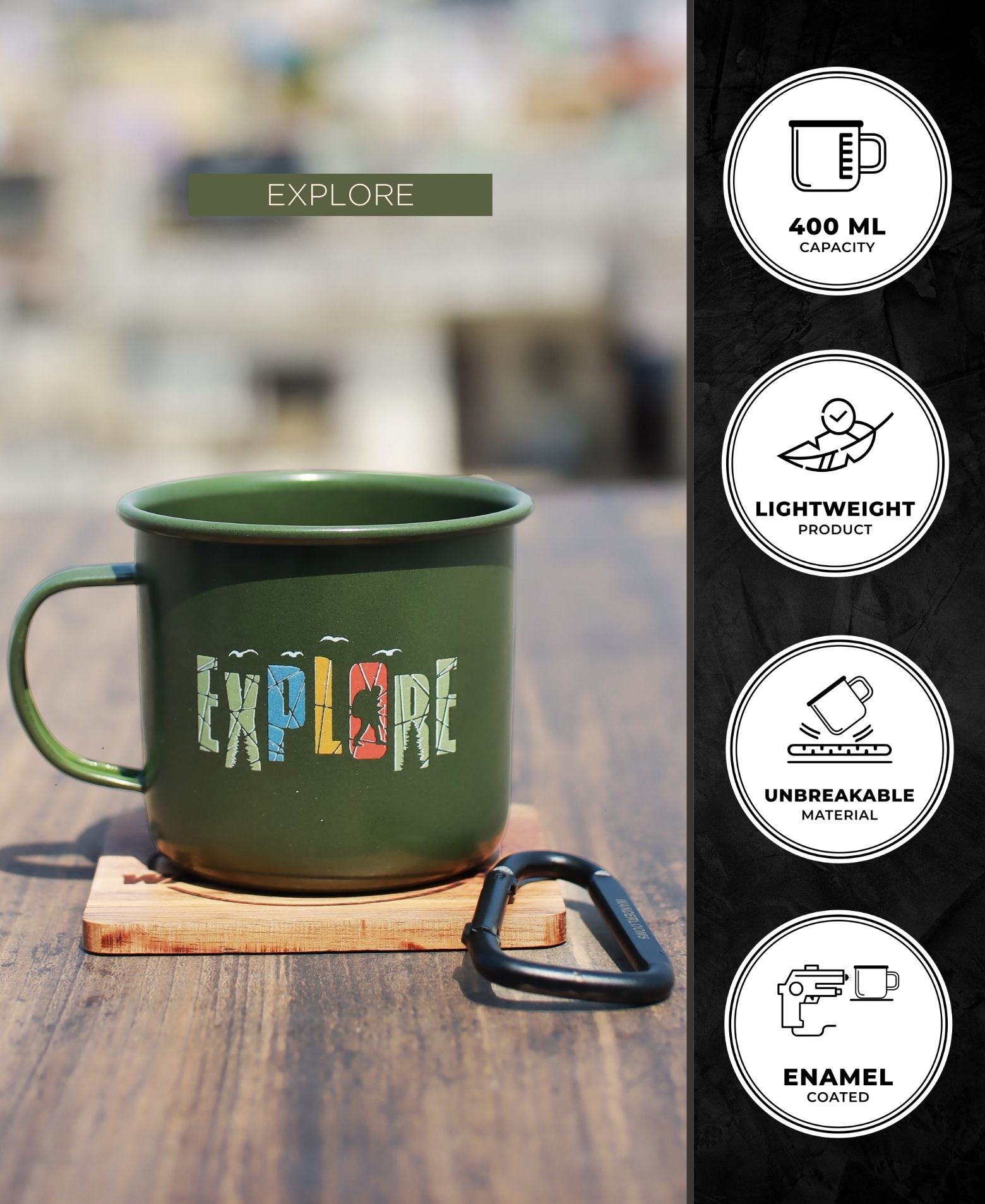 Mountains are calling and Explore Enamel Mug Combo