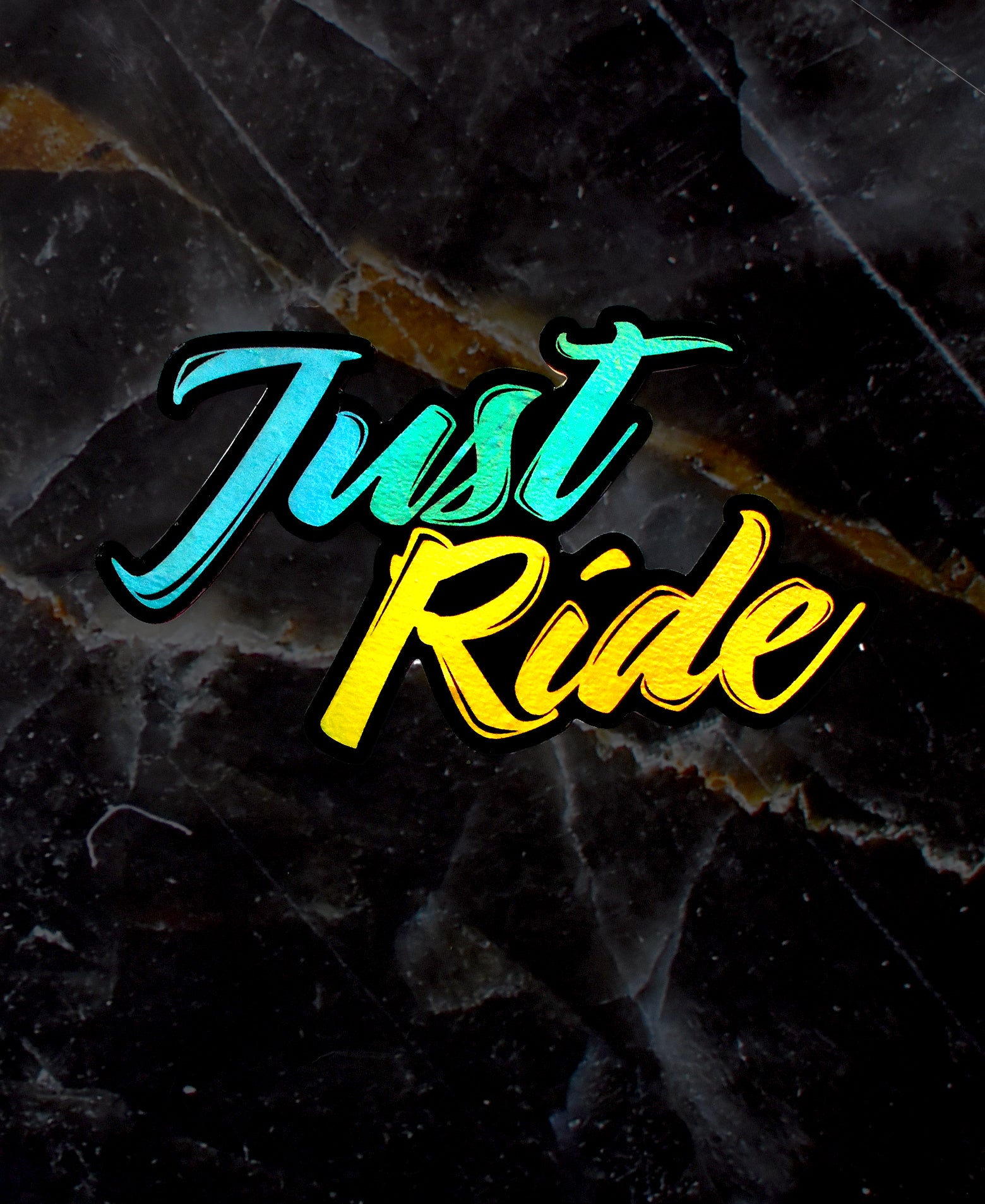 Just Ride Holographic Sticker