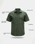 Adventure Half Sleeve Shirt Olive Green