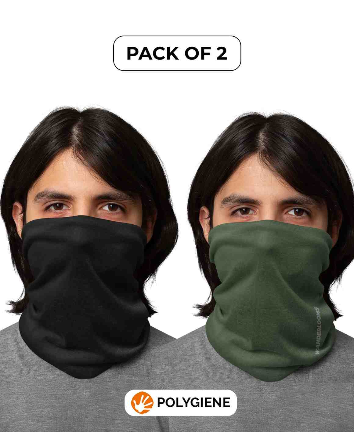Midnight Black Bandana and Olive Quest Bandana