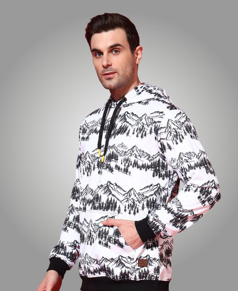 Forest Peaks Allover Print Hoodie