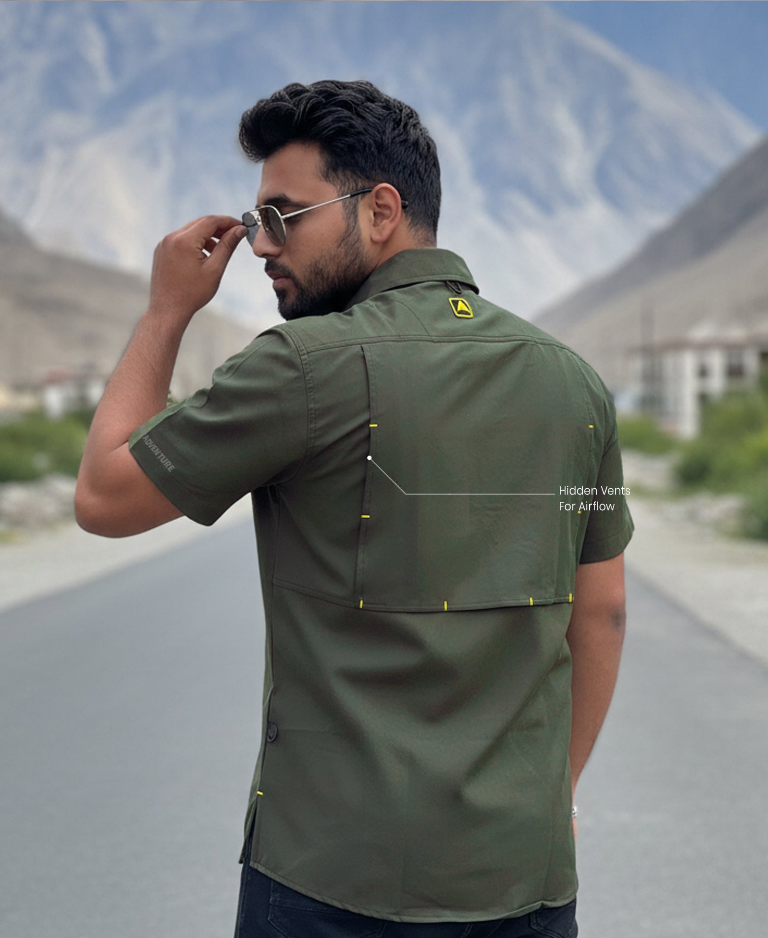 Adventure Half Sleeve Shirt Olive Green