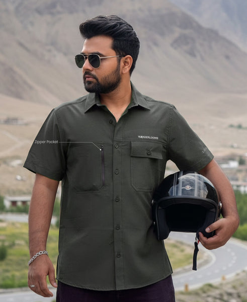 Adventure Half Sleeve Shirt- Grey