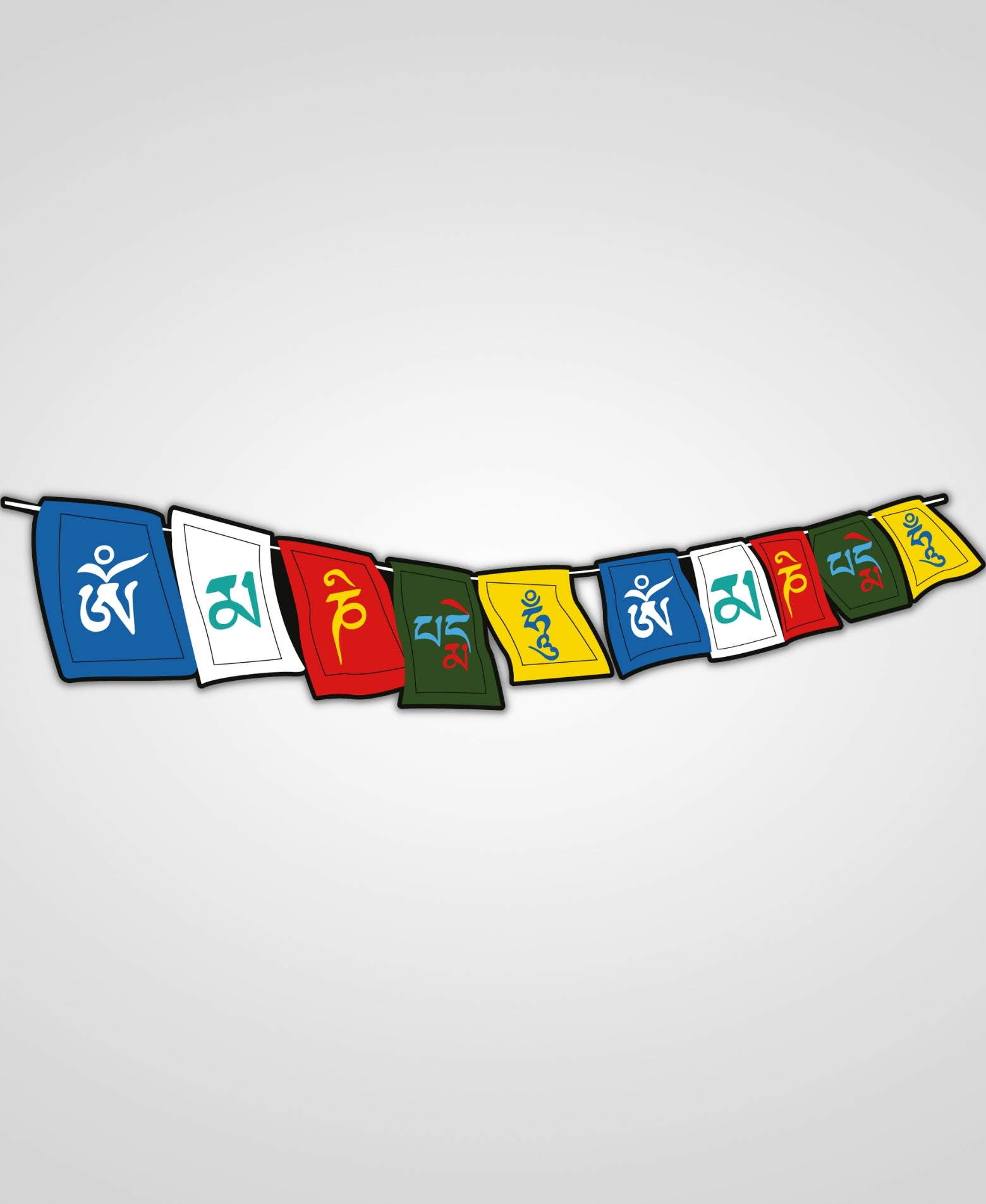 Ladakh prayer Flag Car Sticker β WANDERLOOMS