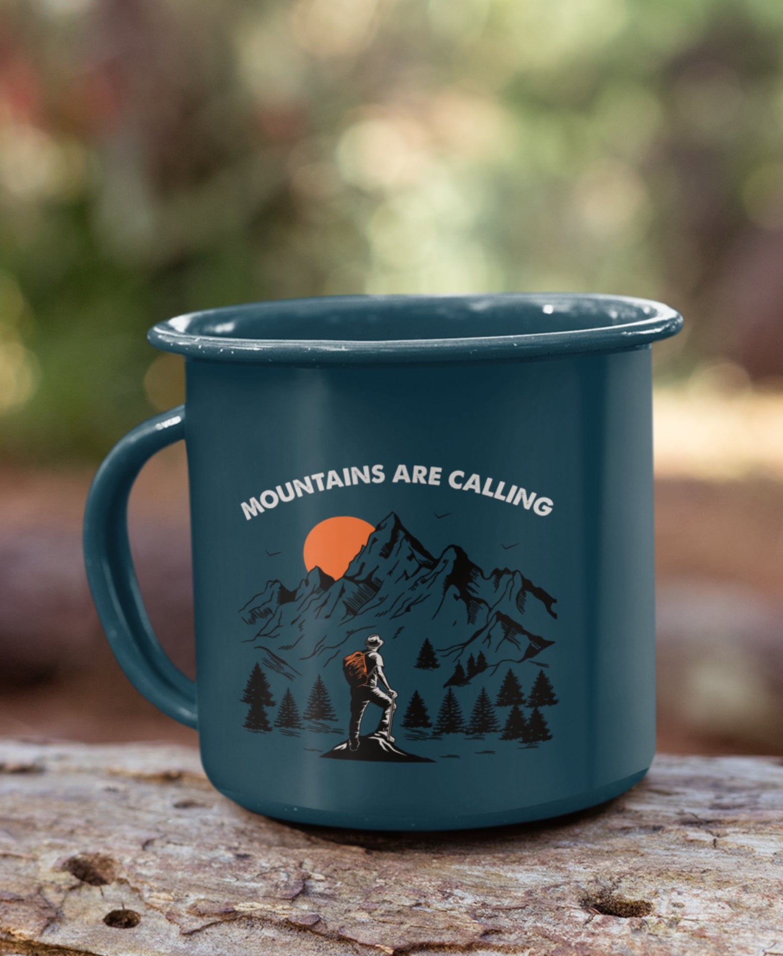 Mountains Are Calling Enamel Mug