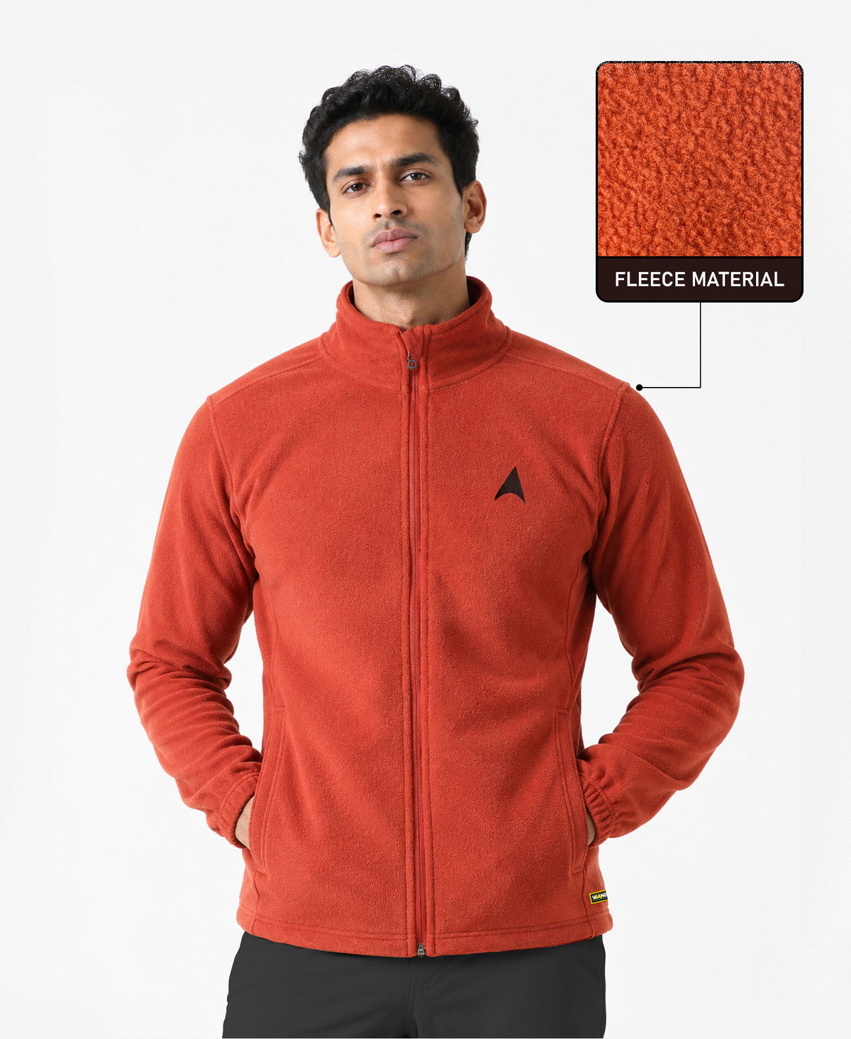 Wander fleece jacket - Campfire orange