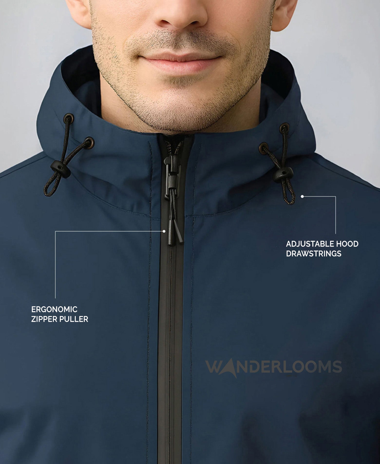 Odyssey Windcheater -Storm Blue – WANDERLOOMS
