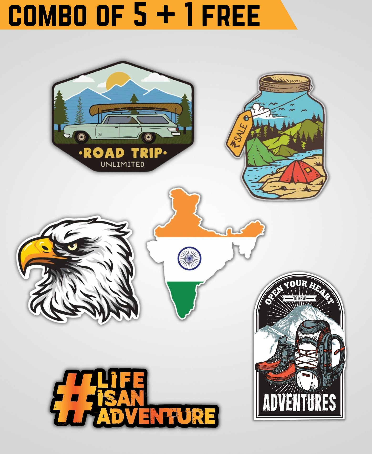 Road Trip Enthusiast Sticker Combo