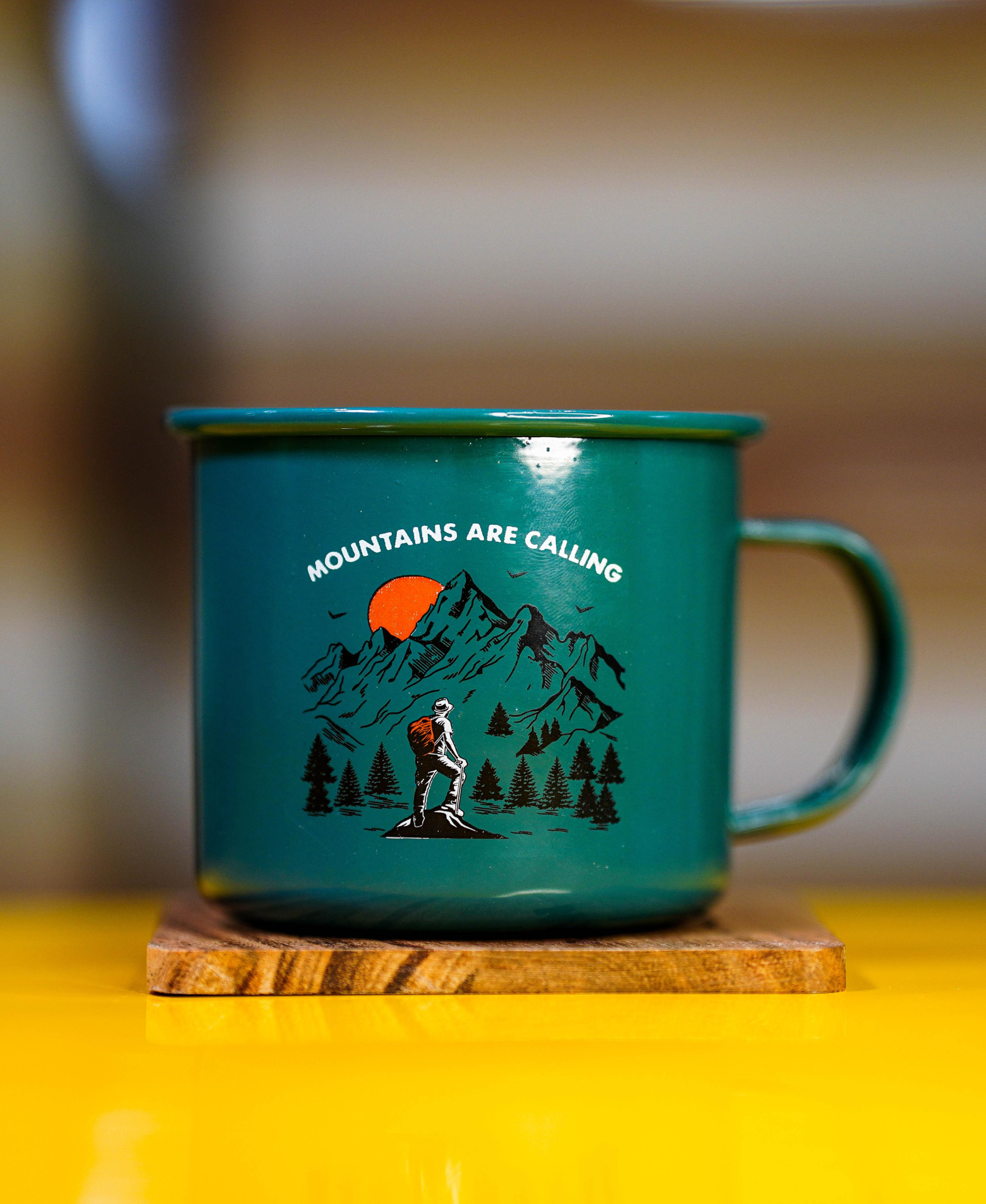 Mountains Are Calling Enamel Mug