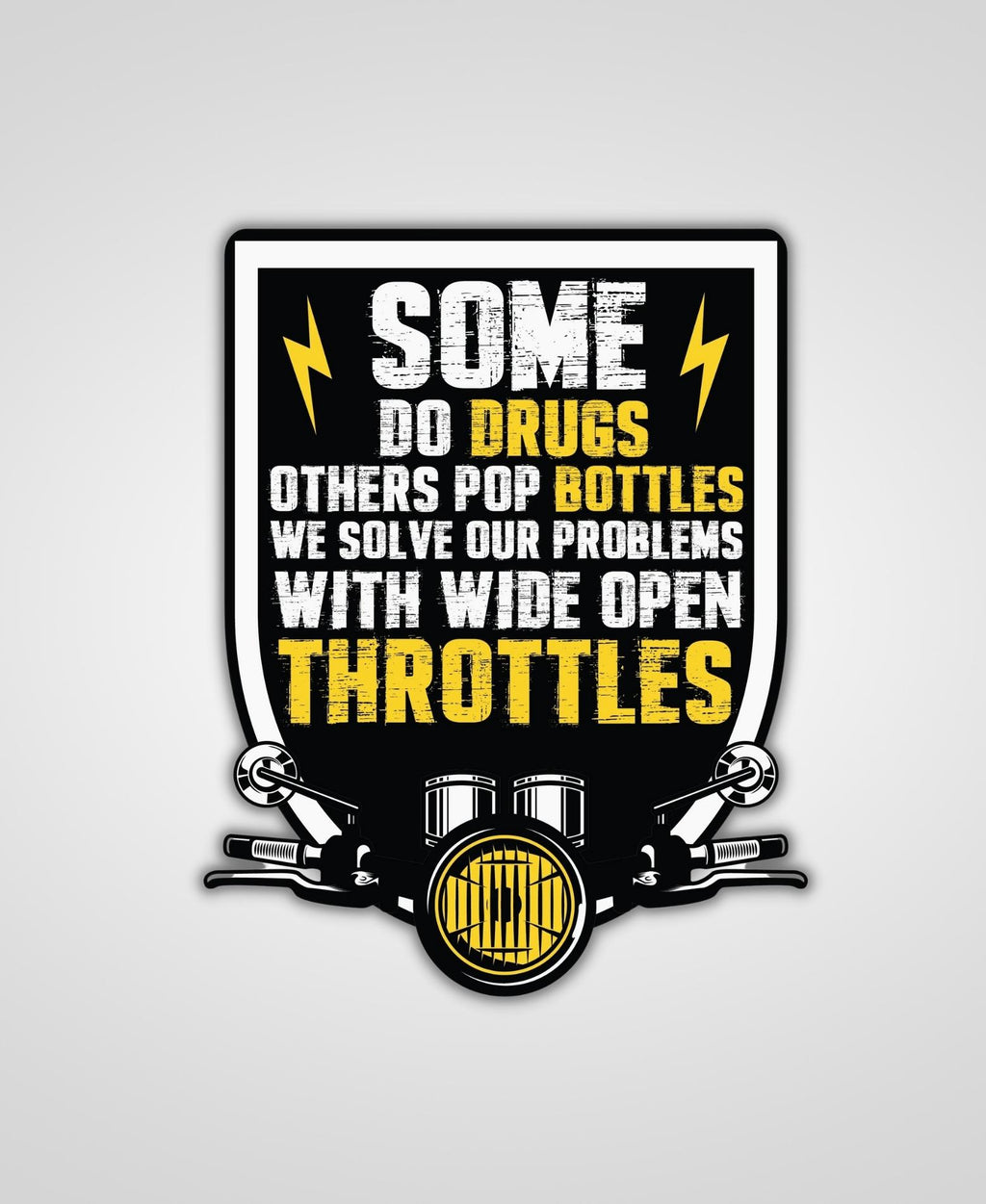 Wanderlooms Throttle Addict Sticker | Bike Riding Stickers